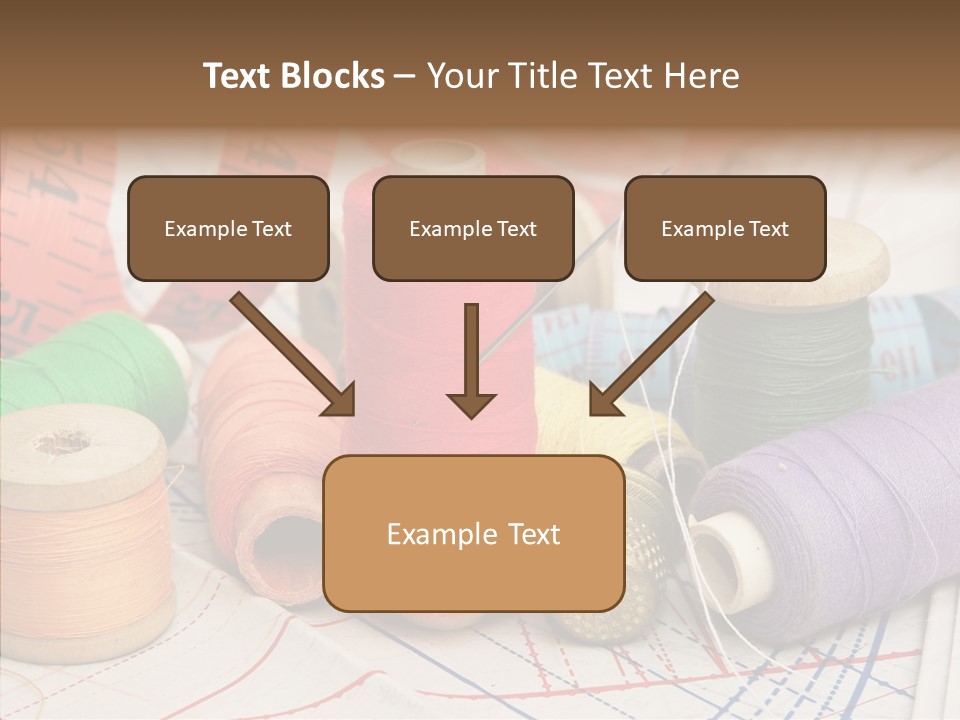 Reel Textile Bobbin PowerPoint Template