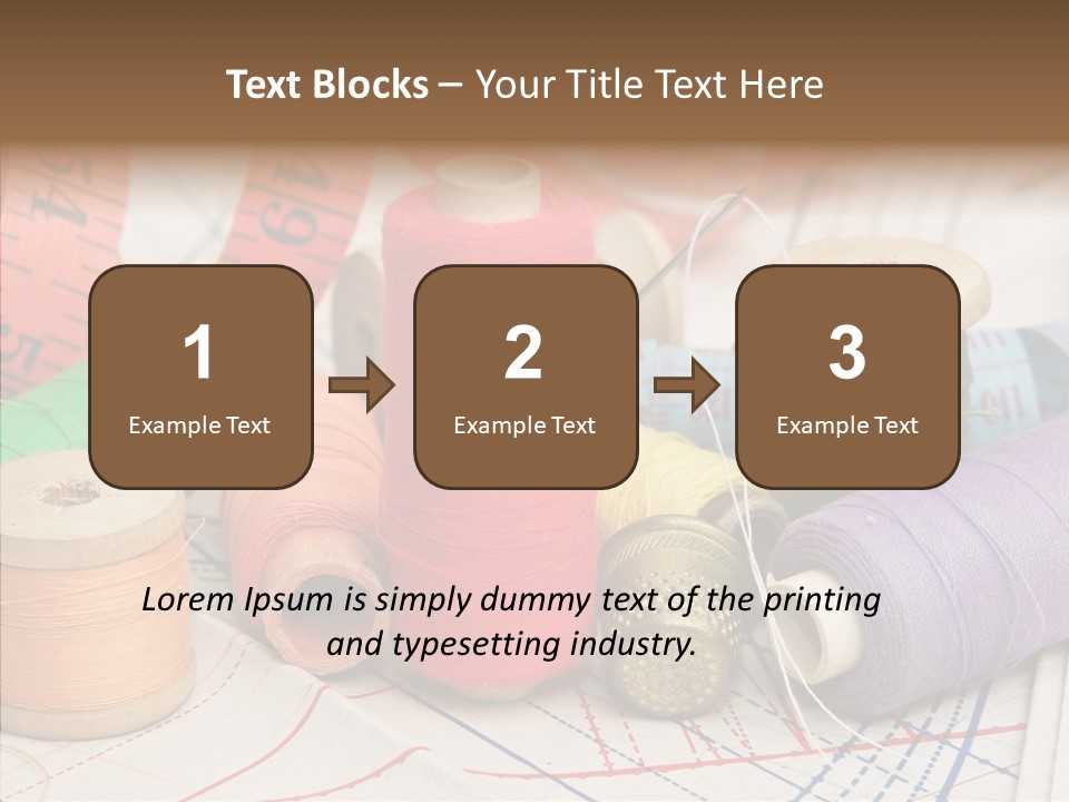Reel Textile Bobbin PowerPoint Template