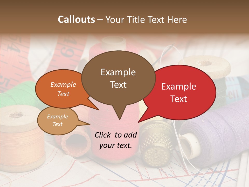 Reel Textile Bobbin PowerPoint Template