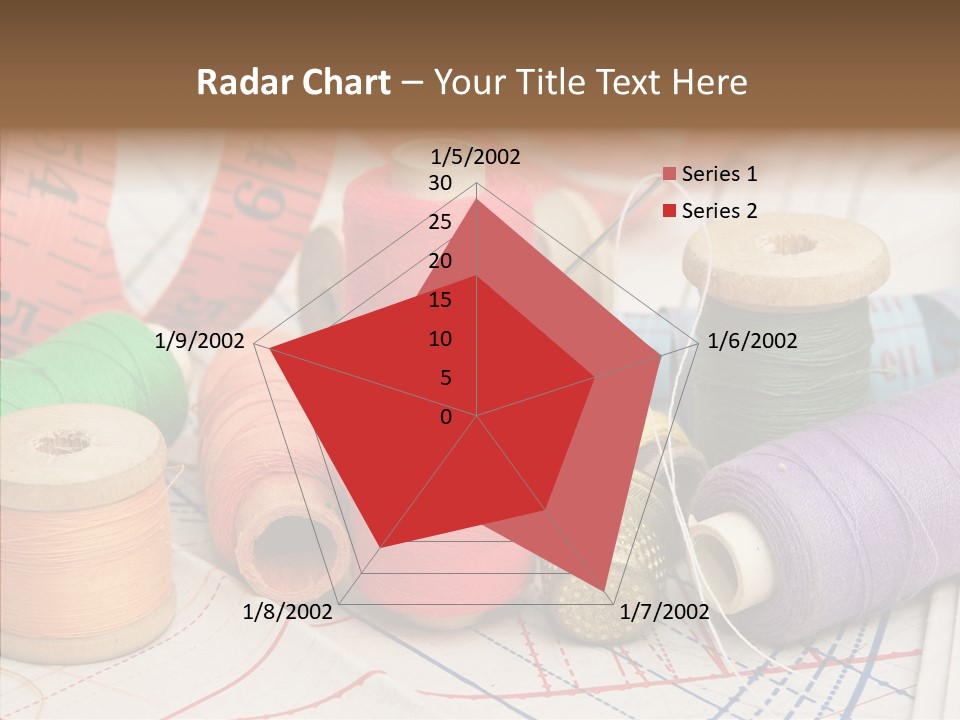 Reel Textile Bobbin PowerPoint Template