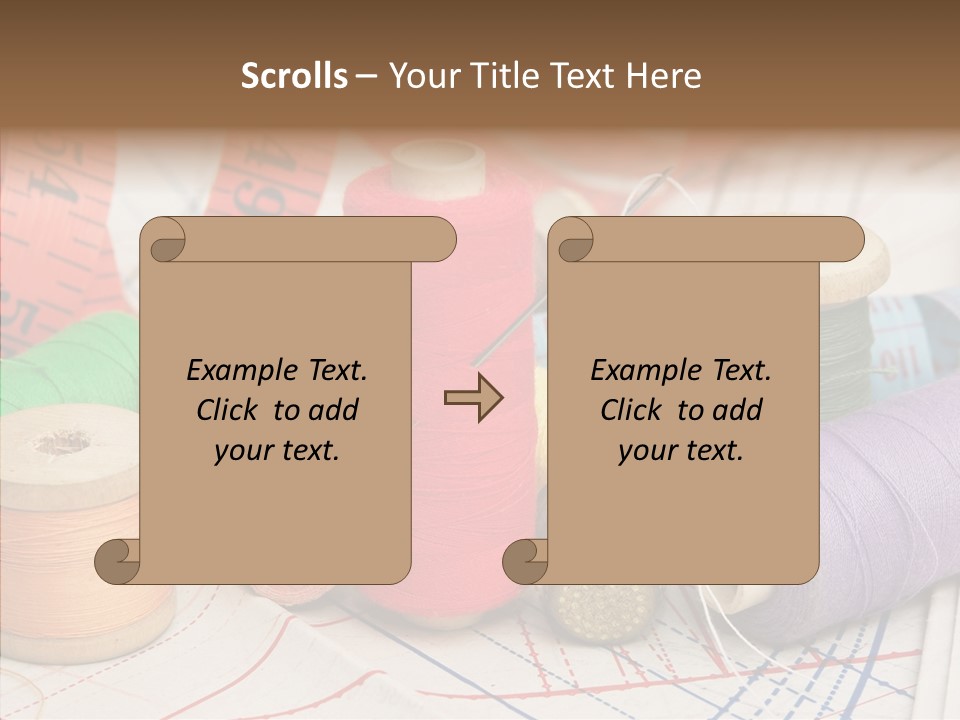 Reel Textile Bobbin PowerPoint Template