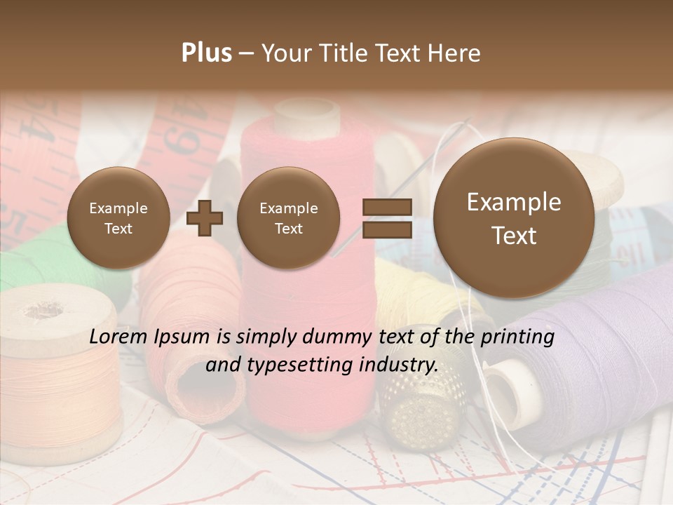 Reel Textile Bobbin PowerPoint Template