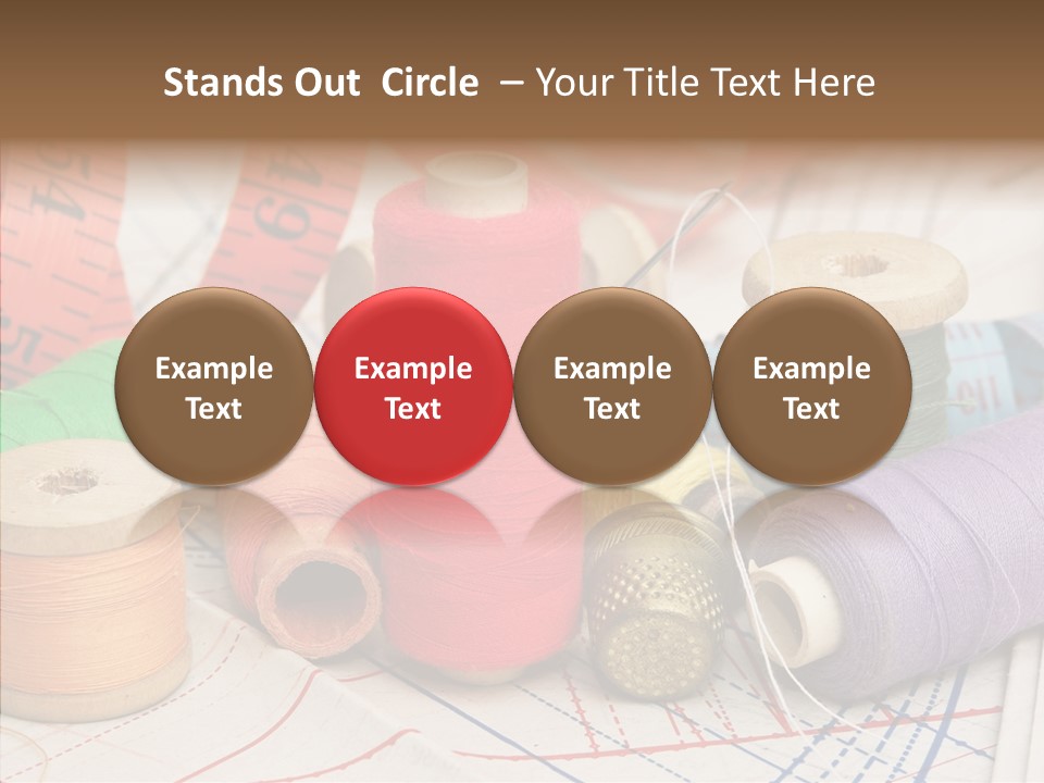 Reel Textile Bobbin PowerPoint Template