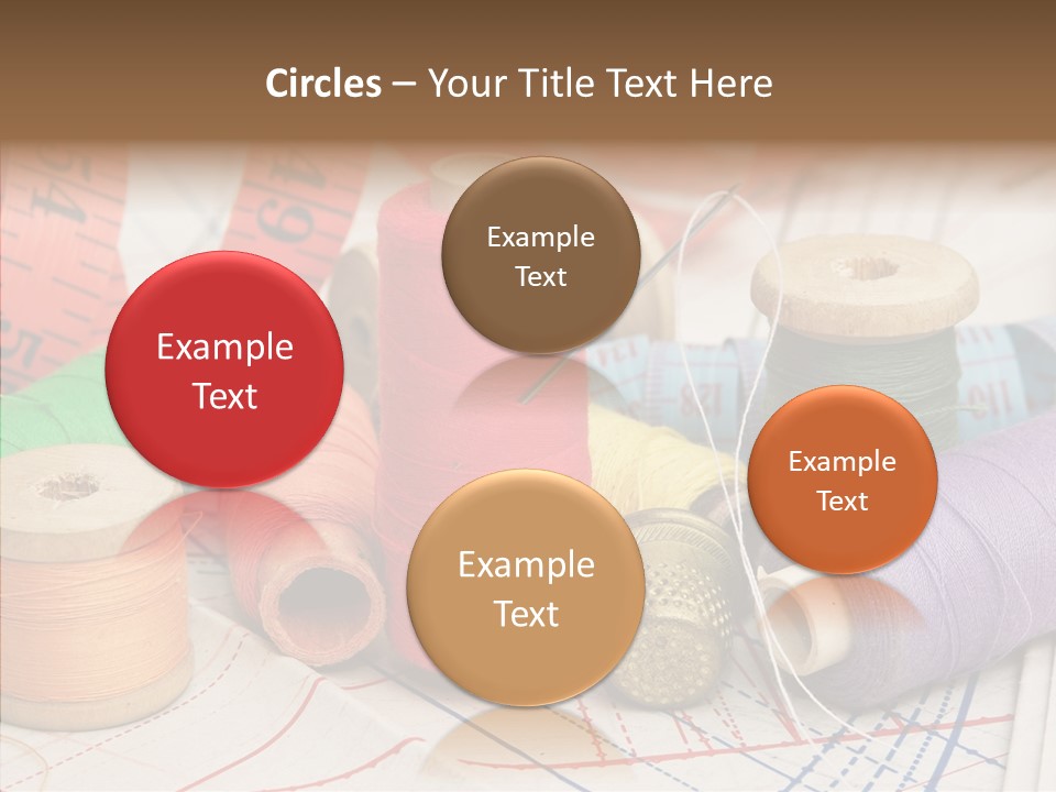 Reel Textile Bobbin PowerPoint Template