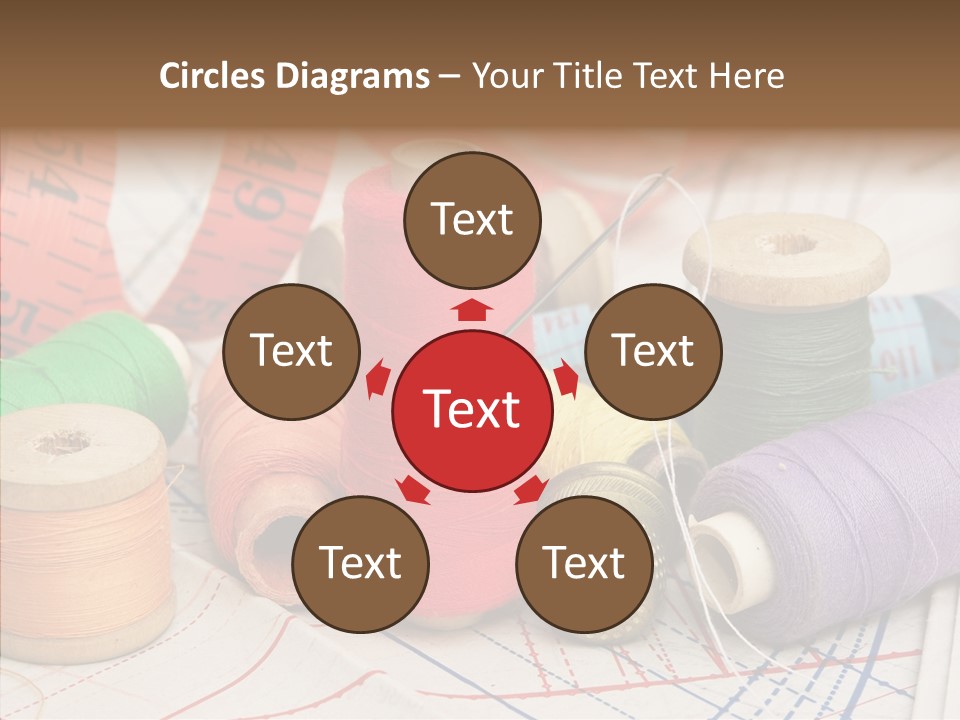 Reel Textile Bobbin PowerPoint Template