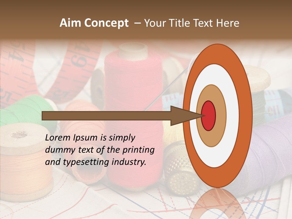 Reel Textile Bobbin PowerPoint Template