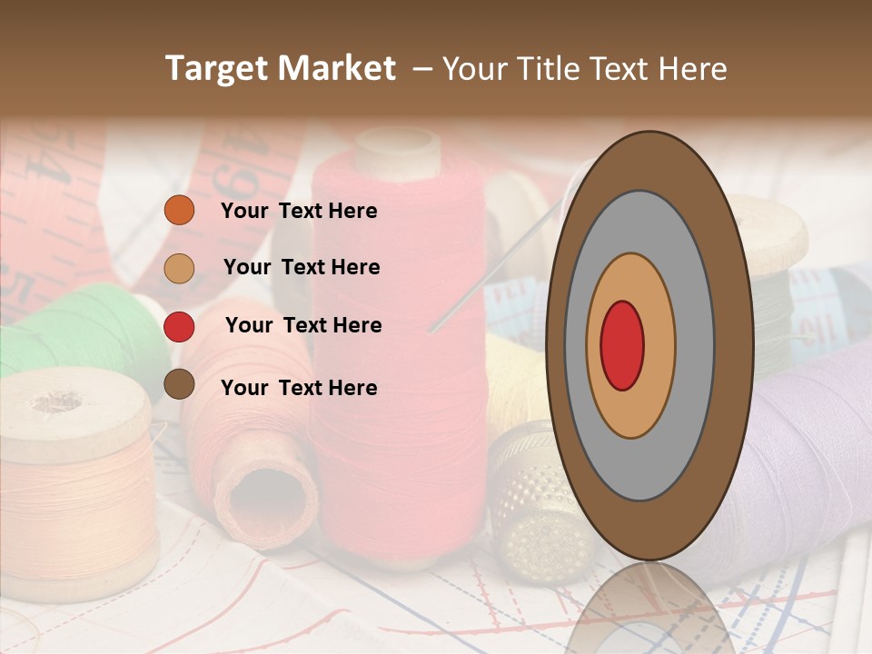 Reel Textile Bobbin PowerPoint Template