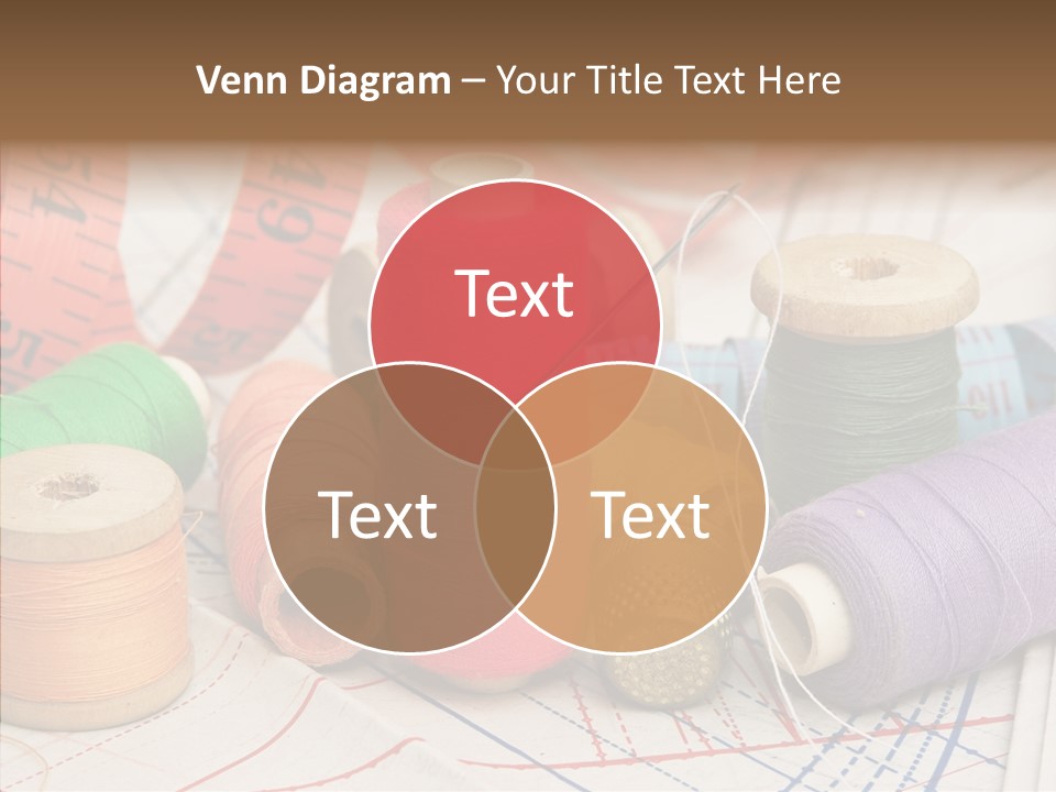 Reel Textile Bobbin PowerPoint Template