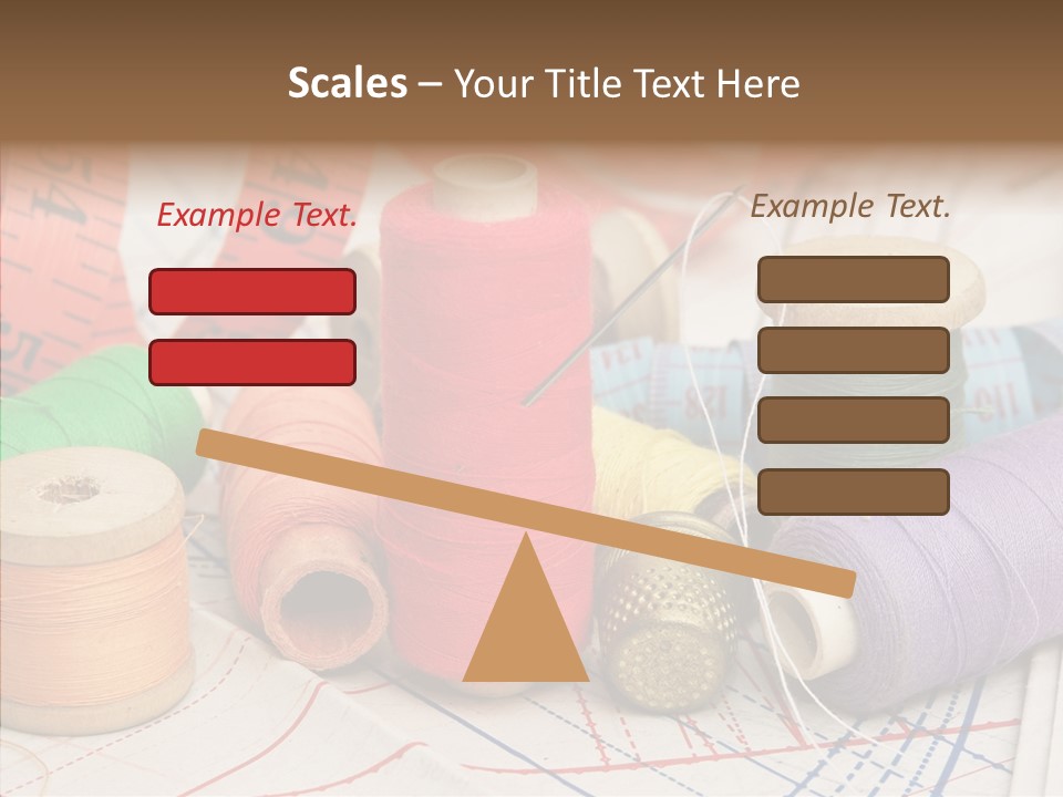 Reel Textile Bobbin PowerPoint Template