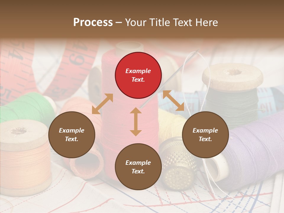 Reel Textile Bobbin PowerPoint Template
