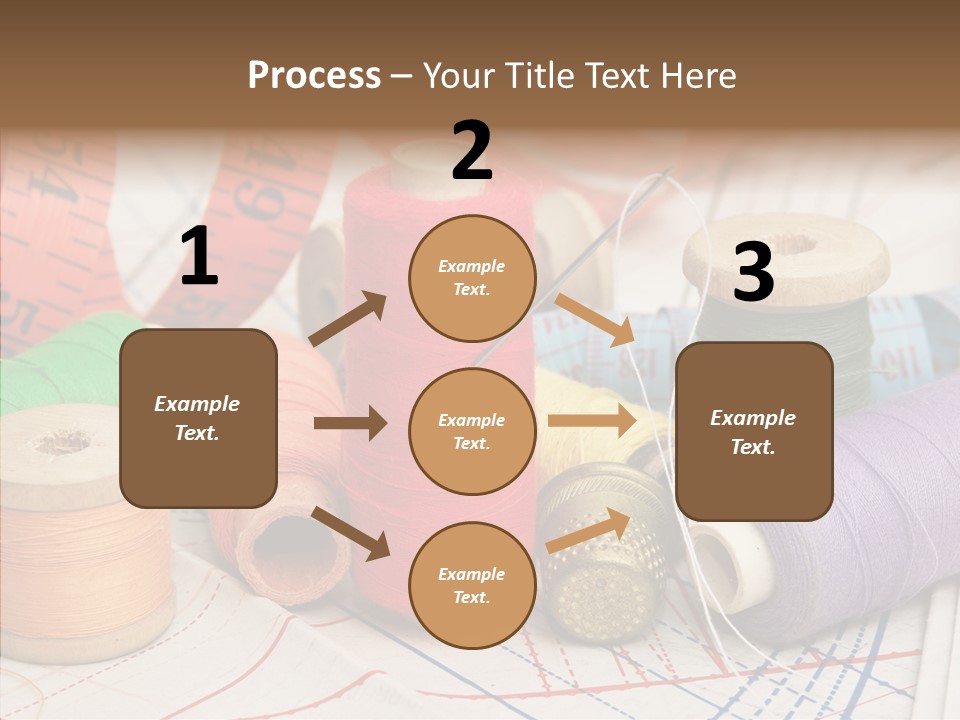 Reel Textile Bobbin PowerPoint Template