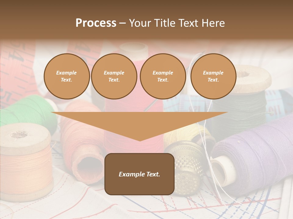 Reel Textile Bobbin PowerPoint Template