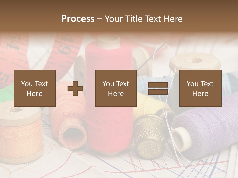 Reel Textile Bobbin PowerPoint Template