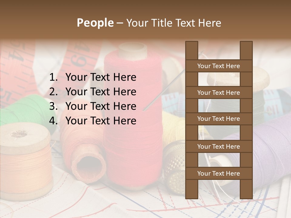 Reel Textile Bobbin PowerPoint Template