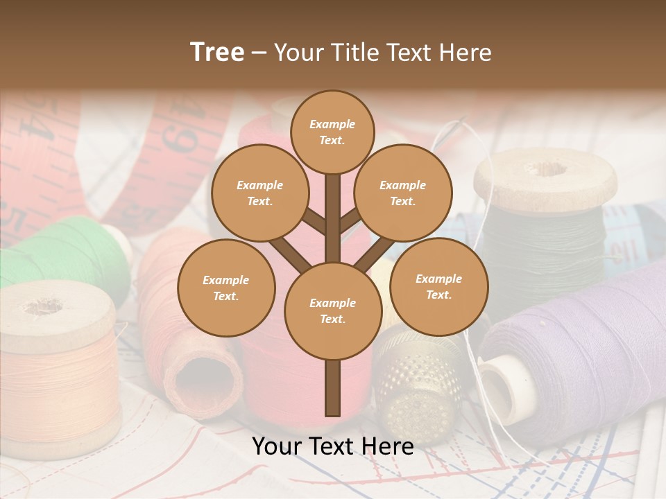 Reel Textile Bobbin PowerPoint Template