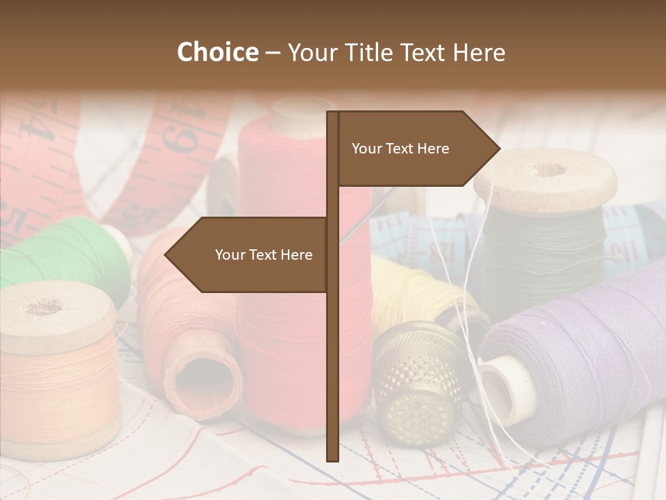 Reel Textile Bobbin PowerPoint Template