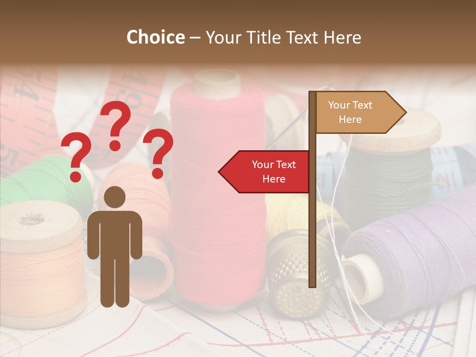 Reel Textile Bobbin PowerPoint Template