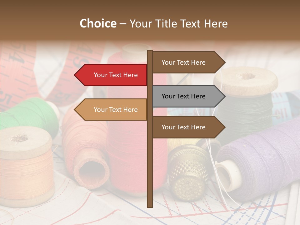 Reel Textile Bobbin PowerPoint Template