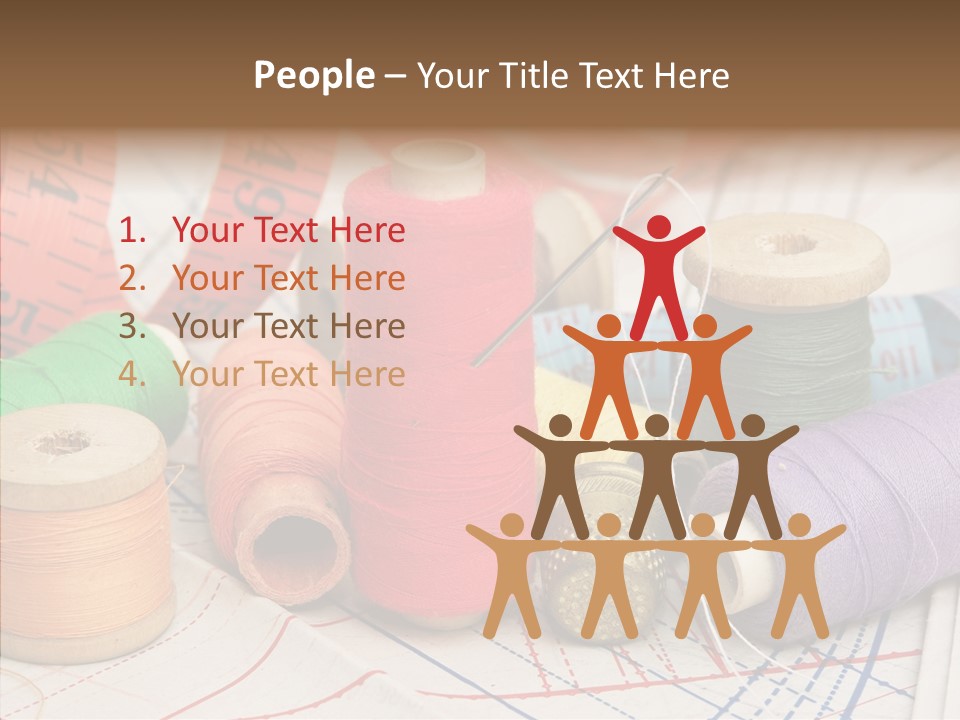 Reel Textile Bobbin PowerPoint Template