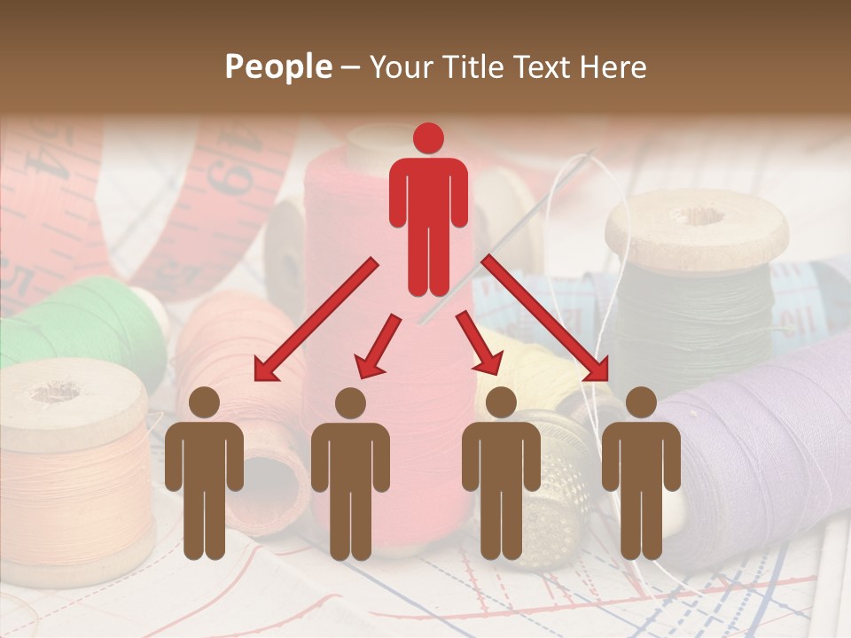 Reel Textile Bobbin PowerPoint Template