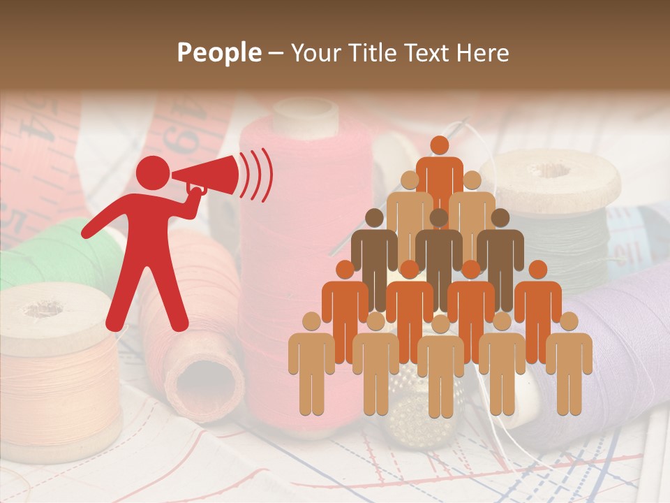 Reel Textile Bobbin PowerPoint Template