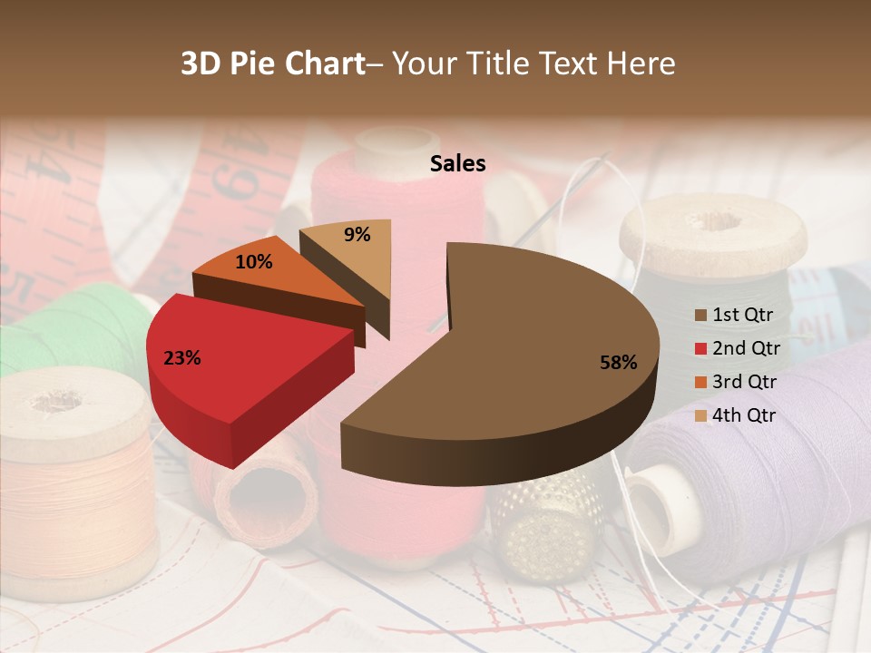 Reel Textile Bobbin PowerPoint Template