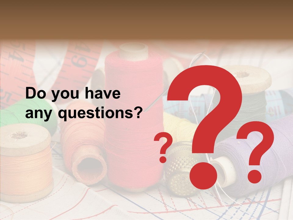 Reel Textile Bobbin PowerPoint Template