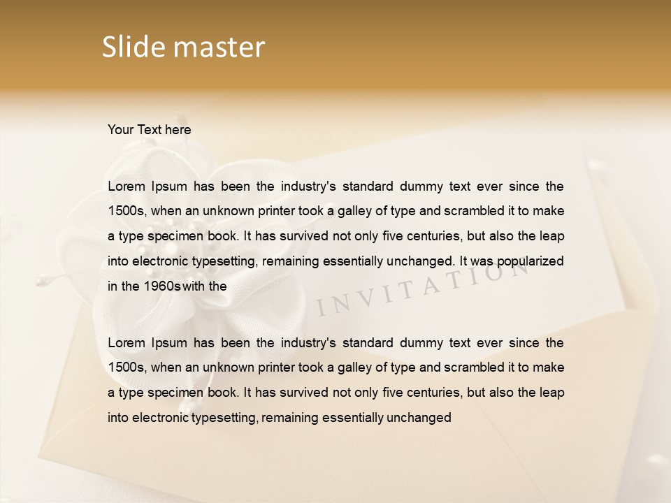 Wedding Invitation Wedding Copy Space PowerPoint Template