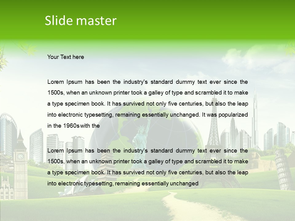 Architecture Town Holidays PowerPoint Template