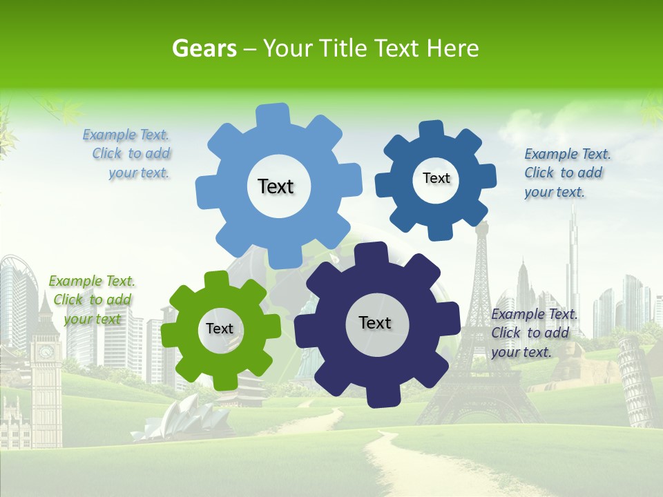 Architecture Town Holidays PowerPoint Template