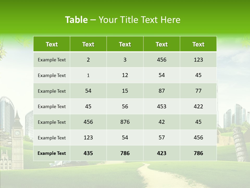 Architecture Town Holidays PowerPoint Template