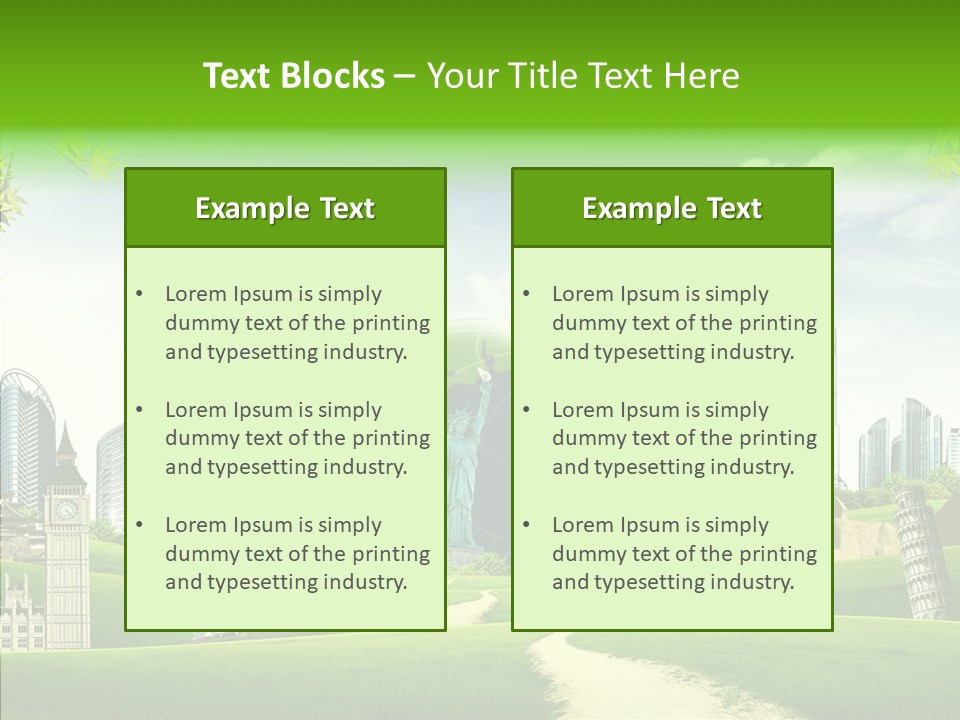 Architecture Town Holidays PowerPoint Template