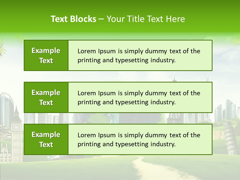 Architecture Town Holidays PowerPoint Template