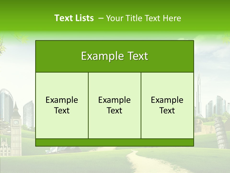 Architecture Town Holidays PowerPoint Template
