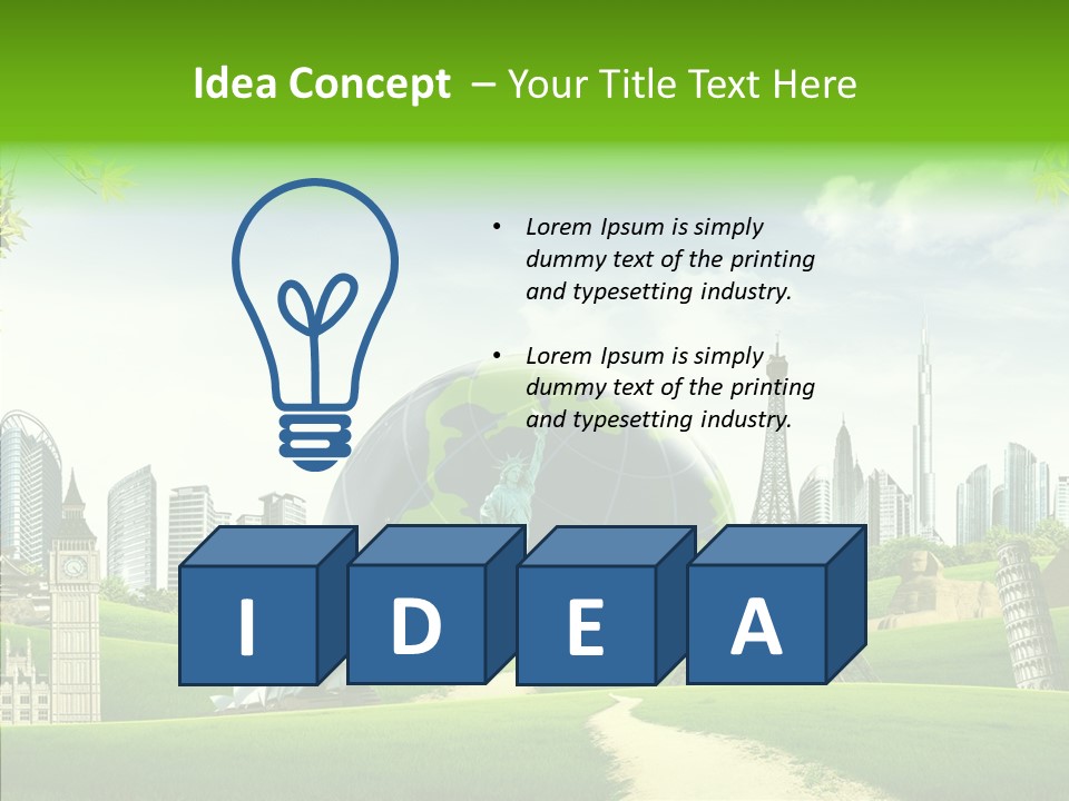 Architecture Town Holidays PowerPoint Template