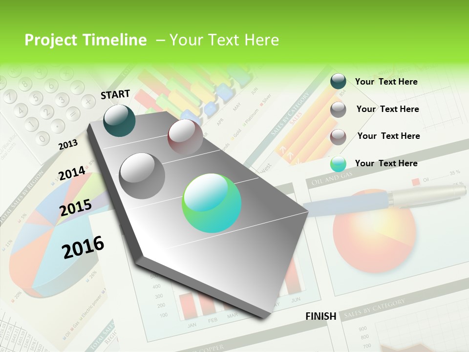 Diagram Hand Economic PowerPoint Template