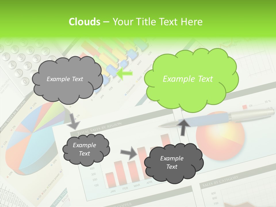 Diagram Hand Economic PowerPoint Template