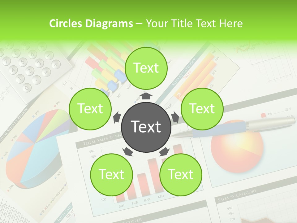 Diagram Hand Economic PowerPoint Template