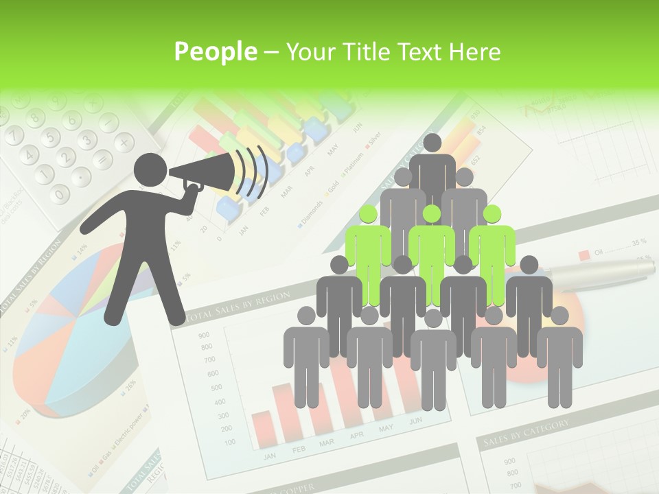 Diagram Hand Economic PowerPoint Template