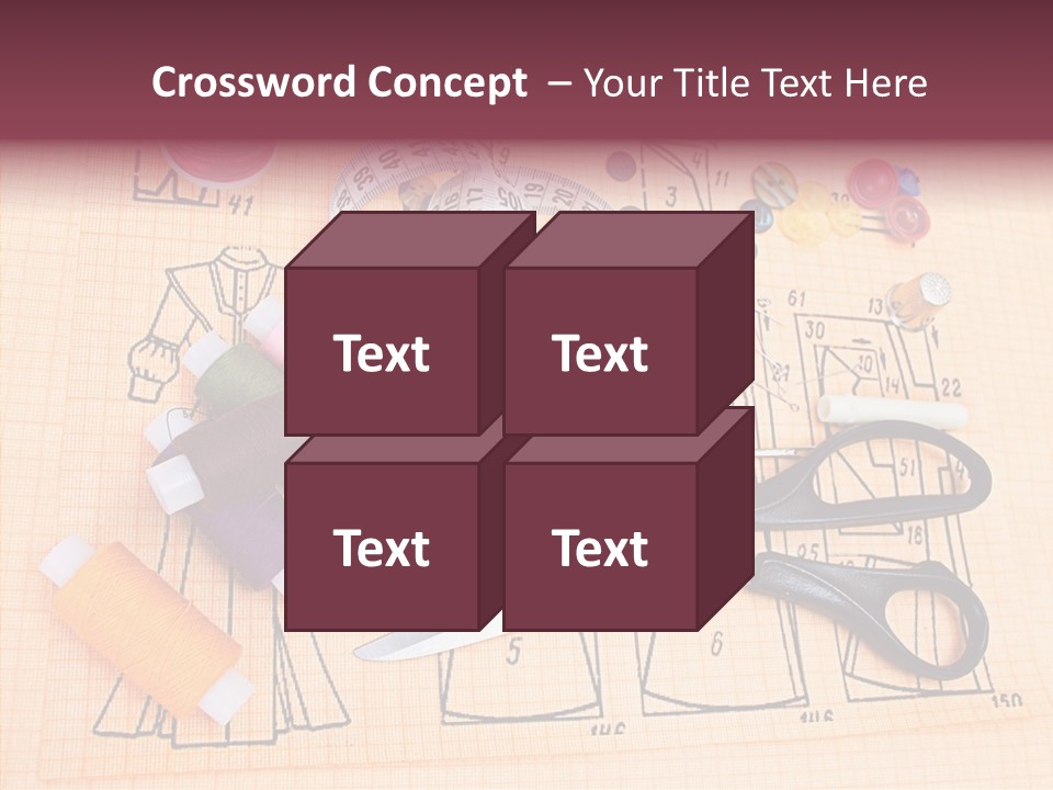 Bobbin Fiber Thread PowerPoint Template