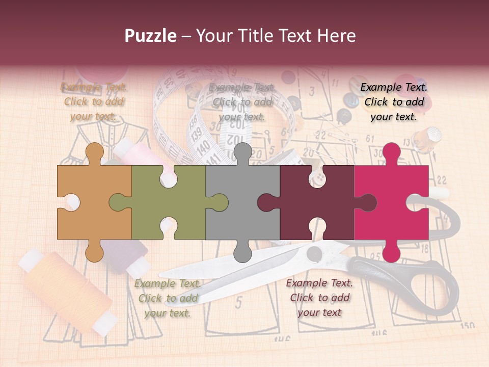 Bobbin Fiber Thread PowerPoint Template