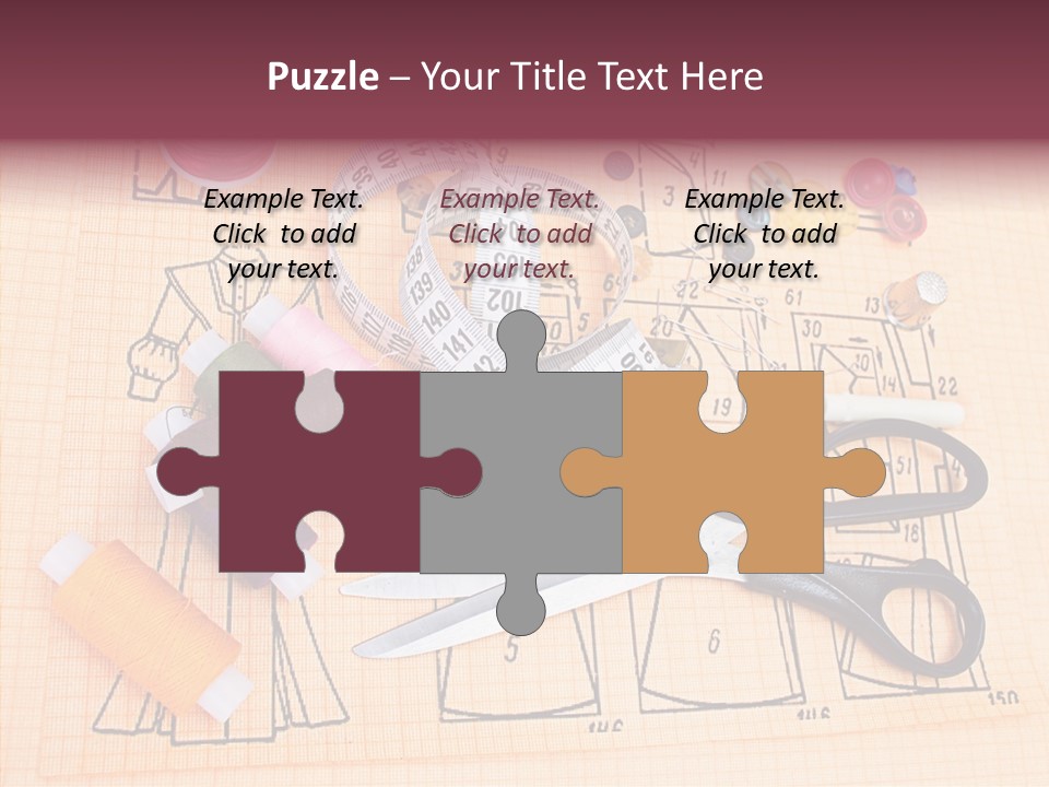 Bobbin Fiber Thread PowerPoint Template