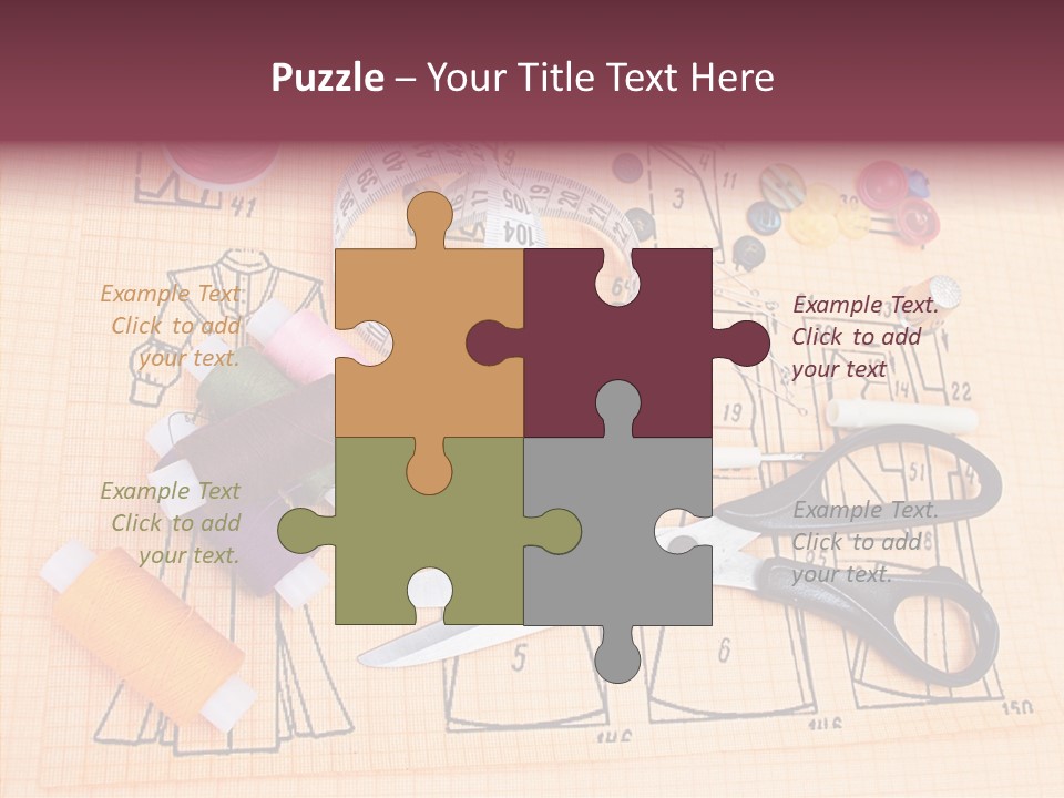 Bobbin Fiber Thread PowerPoint Template