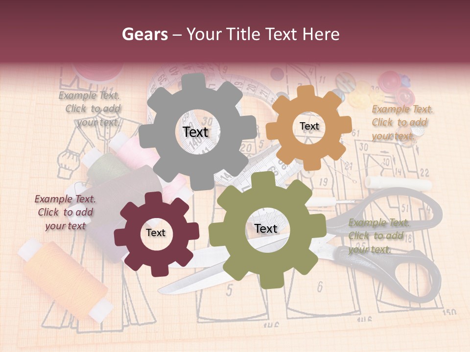 Bobbin Fiber Thread PowerPoint Template