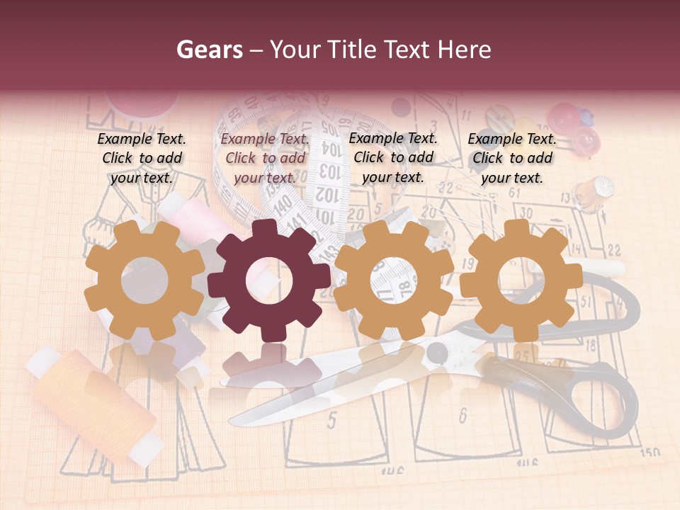 Bobbin Fiber Thread PowerPoint Template