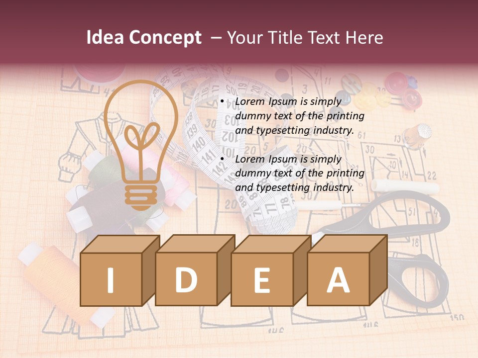 Bobbin Fiber Thread PowerPoint Template