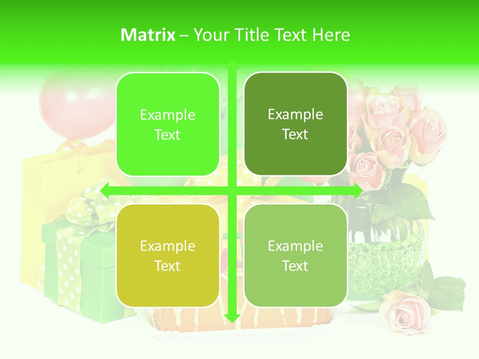 Ribbon Congratulations Green PowerPoint Template