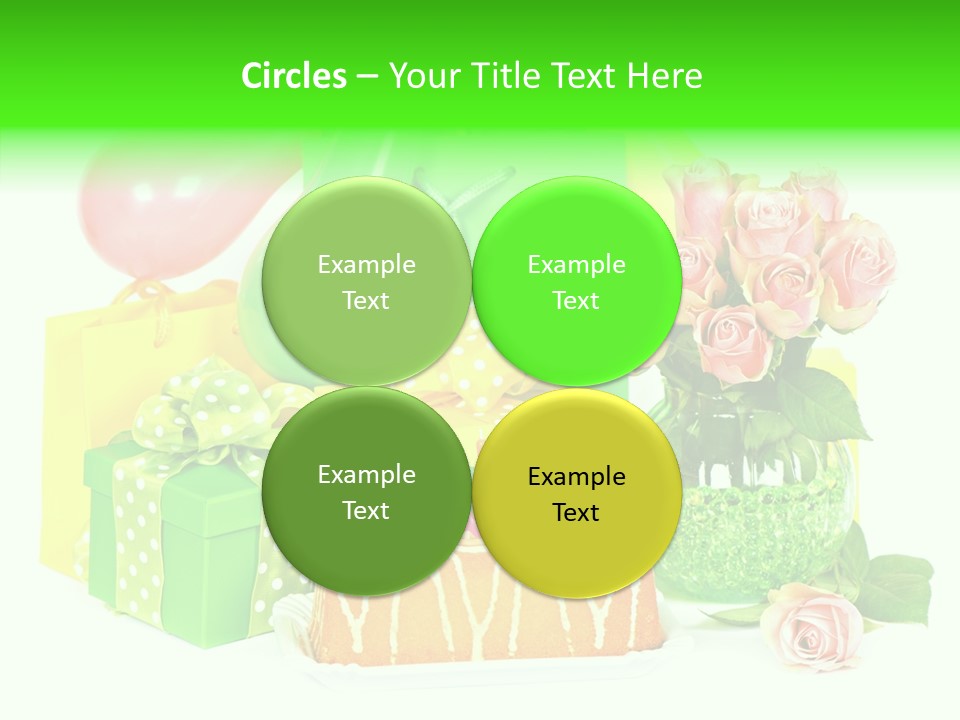 Ribbon Congratulations Green PowerPoint Template