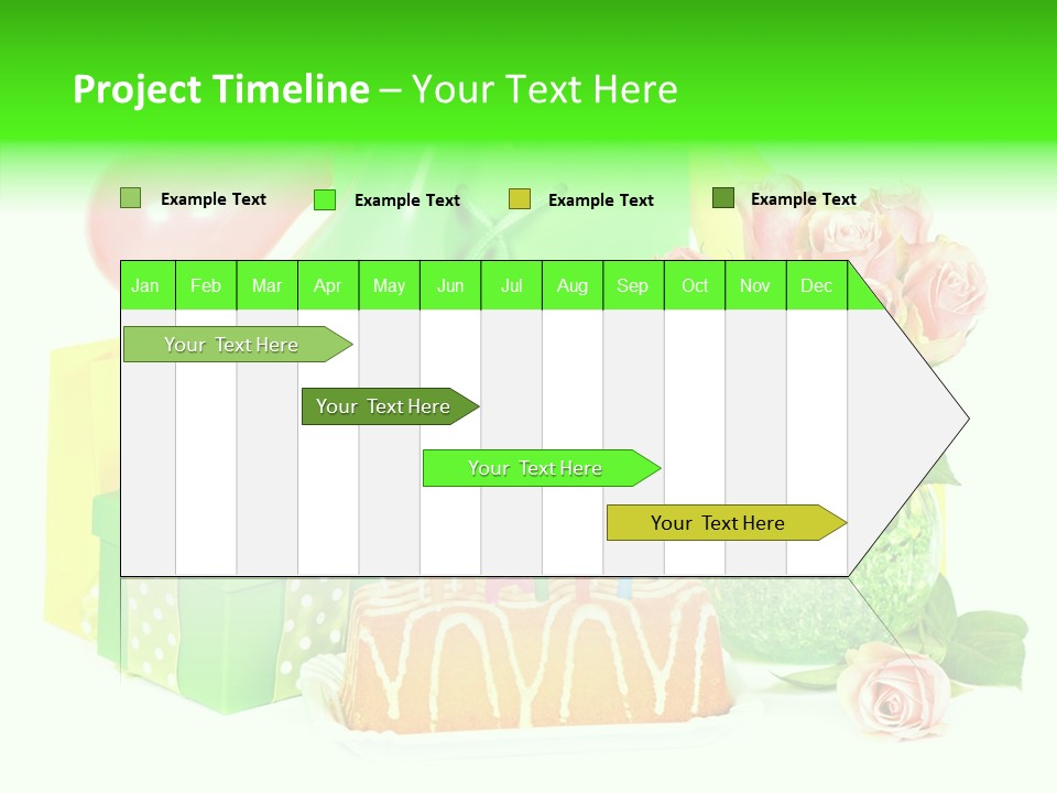 Ribbon Congratulations Green PowerPoint Template
