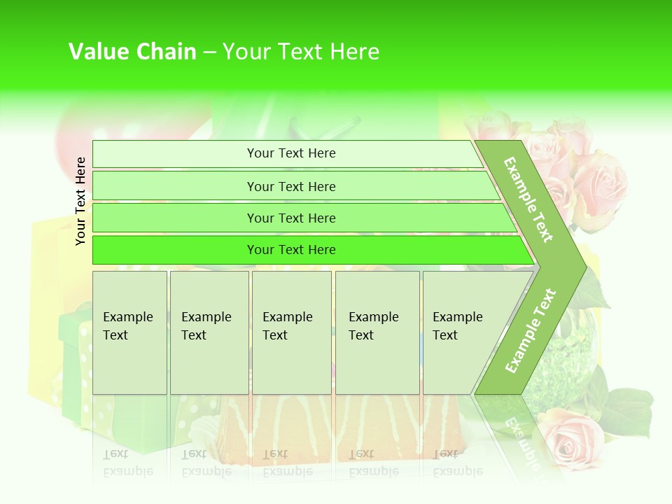 Ribbon Congratulations Green PowerPoint Template